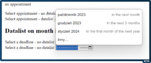 Datalist month in Chrome on Desktop