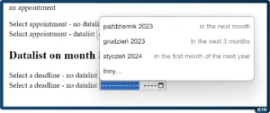Datalist month in Chrome on Desktop
