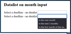 Datalist month input Firefox