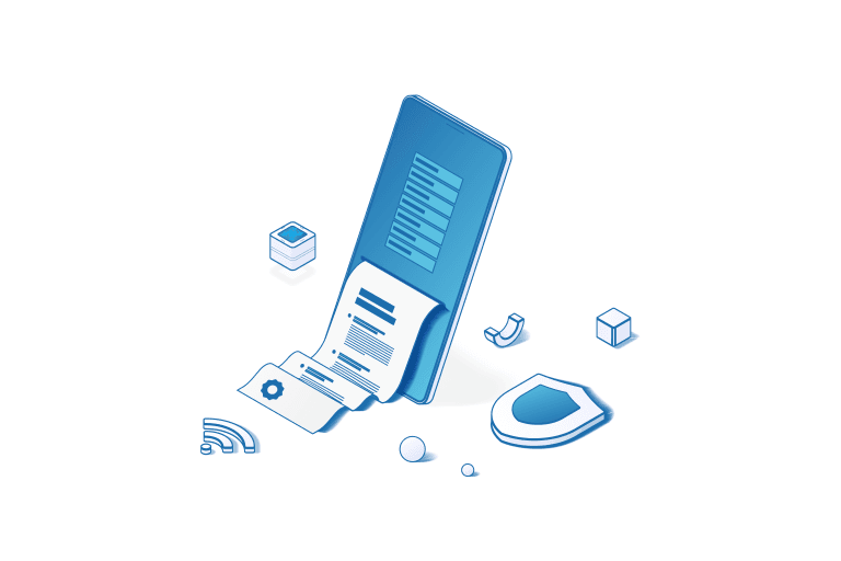 Insurance mobile illustration
