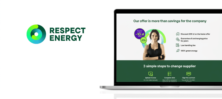Respect energy case study laptop mockup