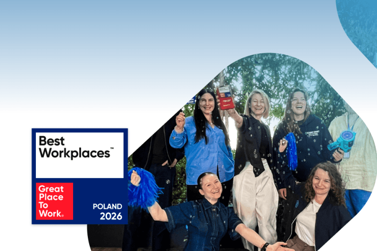 Edge One Solutions team members celebrating the Best Workplaces Poland 2026 recognition by Great Place To Work.