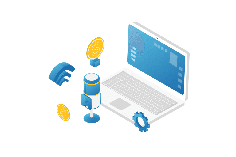 Telecommunication_media_entertainment_illustration_laptop_technology