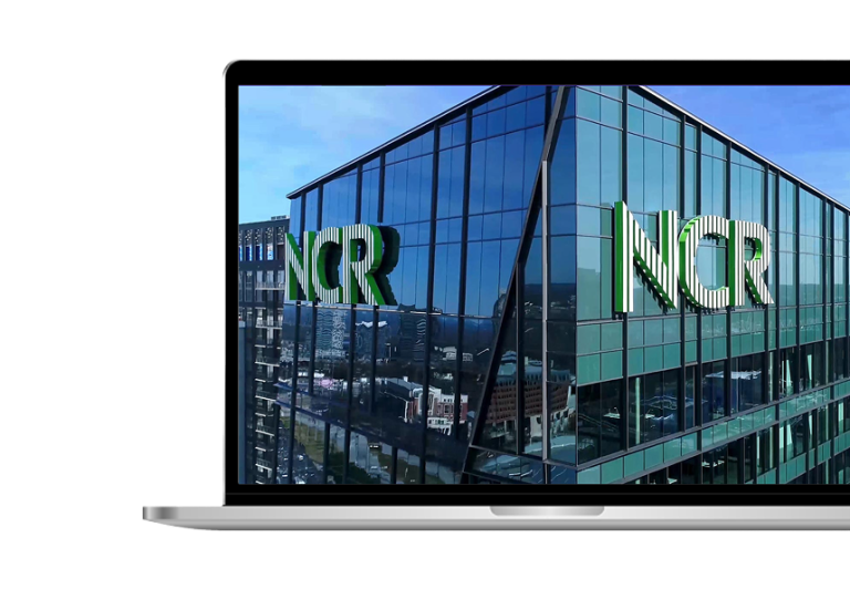 NCR laptop ilustracja technologia